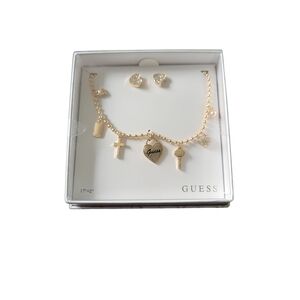 Guess Gold Charm Necklace